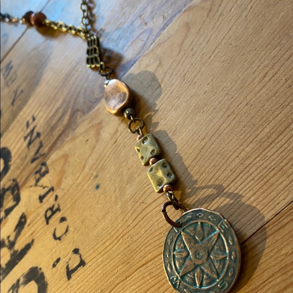 1 LEFT // mixed metal pieced patina necklace - Picture 13 of 16